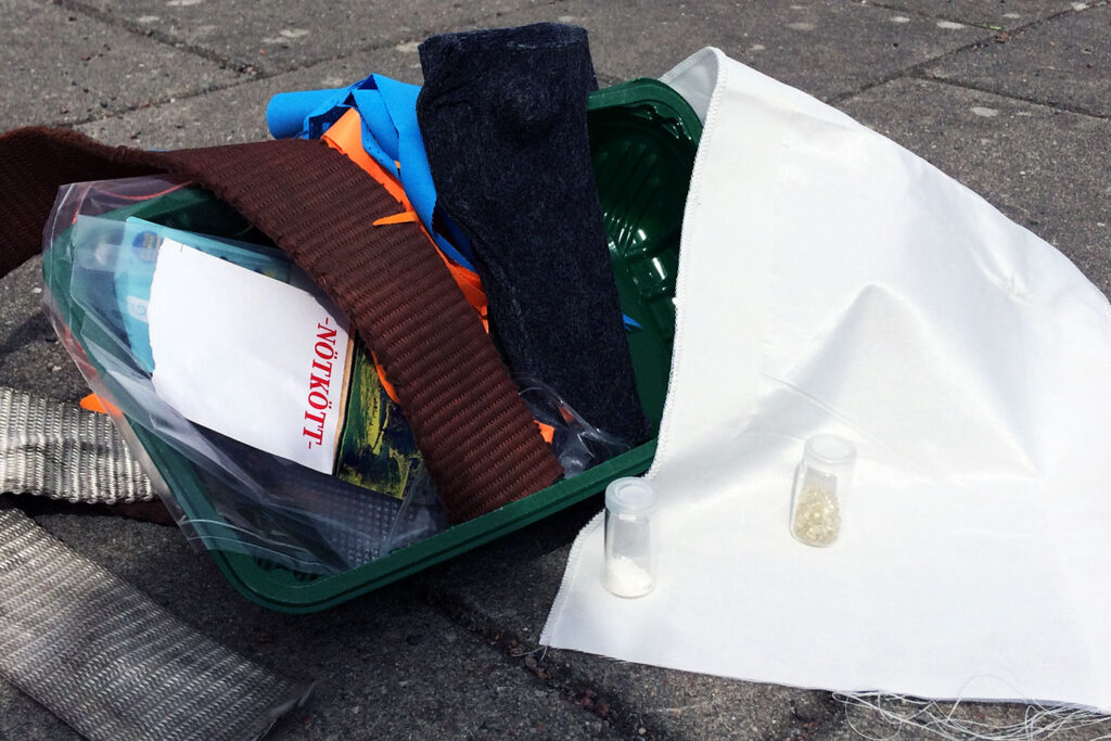 Contaminated plastics, such as worn out industrial straps and colored laminate packaging, can be chemically recycled into pure monomer.